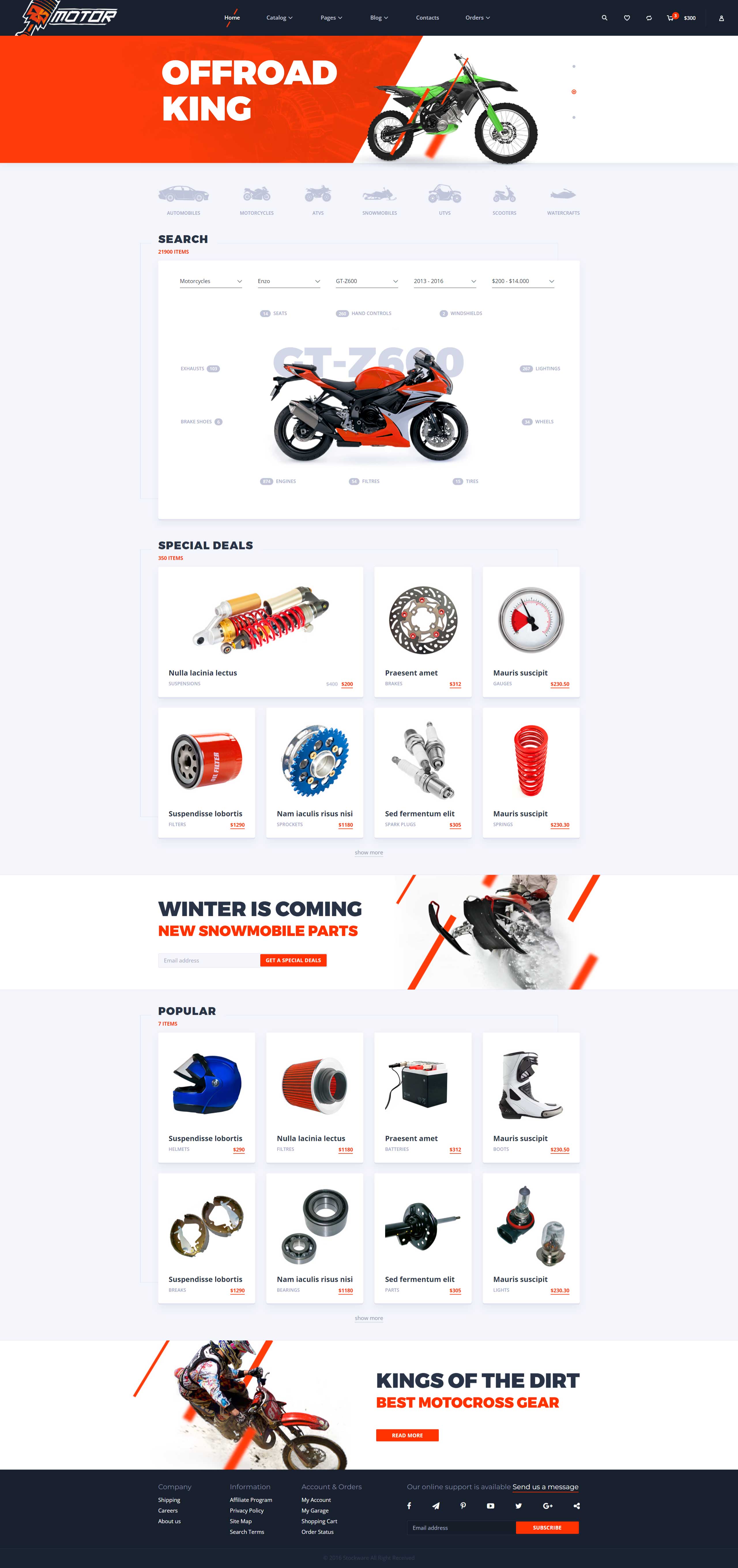 Motor – Vehicles, Parts & Accessories Store - Responsive HTML5 eCommerce Template