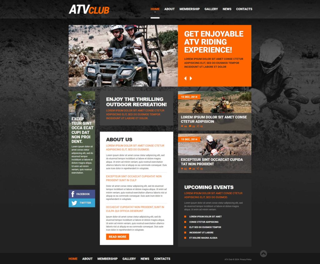 Motor Sports Responsive Website Template