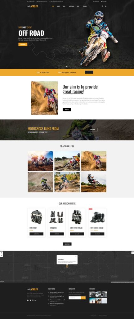 motoCROSS - Motorcycle & ATV WordPress Theme